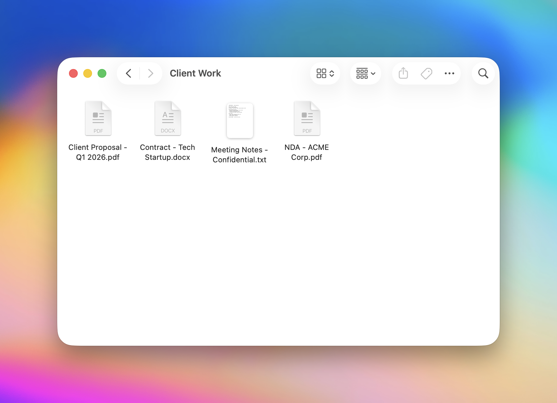 Unprotected files in Finder - vulnerable to unauthorized access